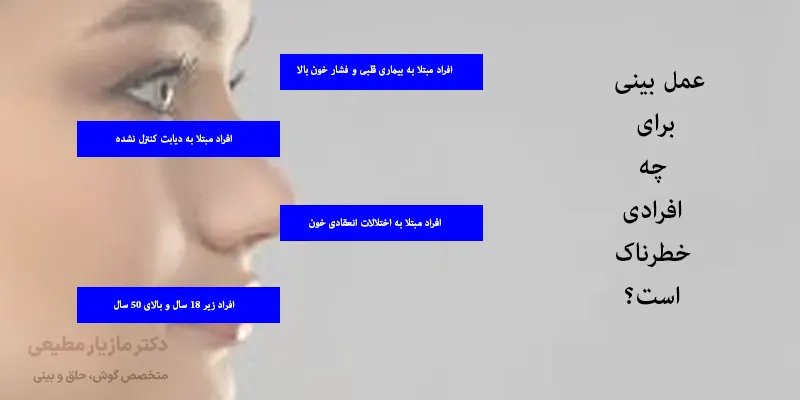 عمل بینی برای چه افرادی خطرناک است؟