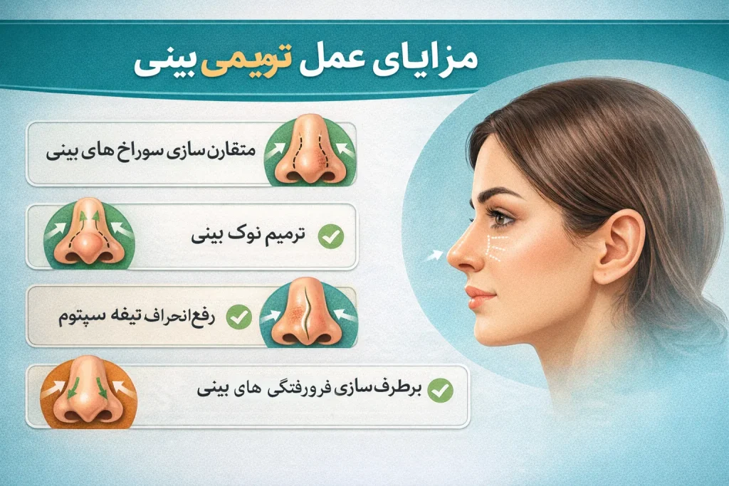 مزایای عمل ترمیمی بینی