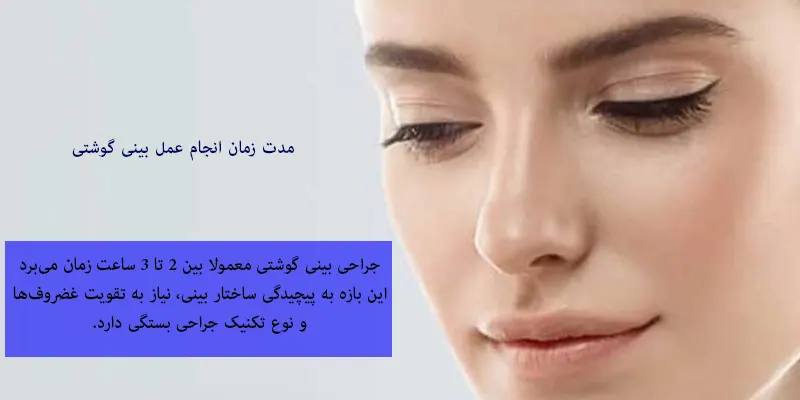مدت زمان انجام عمل بینی گوشتی