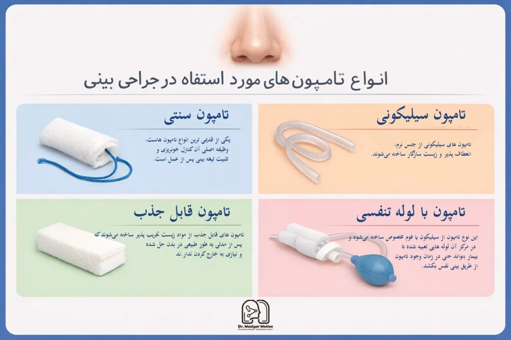 انواع تامپون های بینی